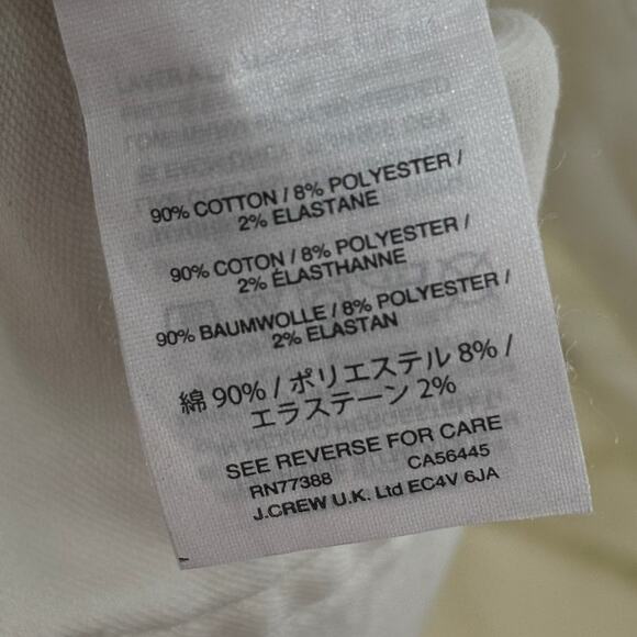 J. Crew White Matchstick Cotton Denim Jeans - Picture 9 of 10